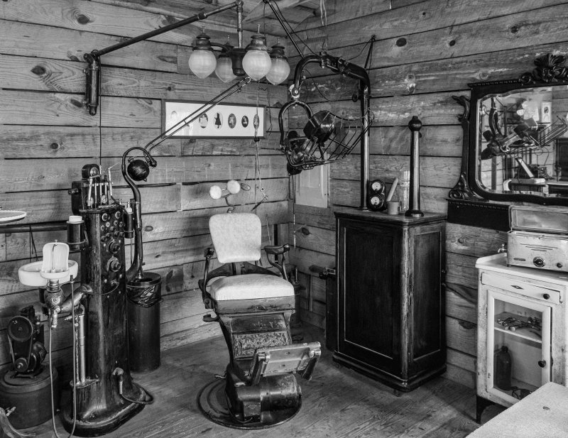 The interior of an antique dental office